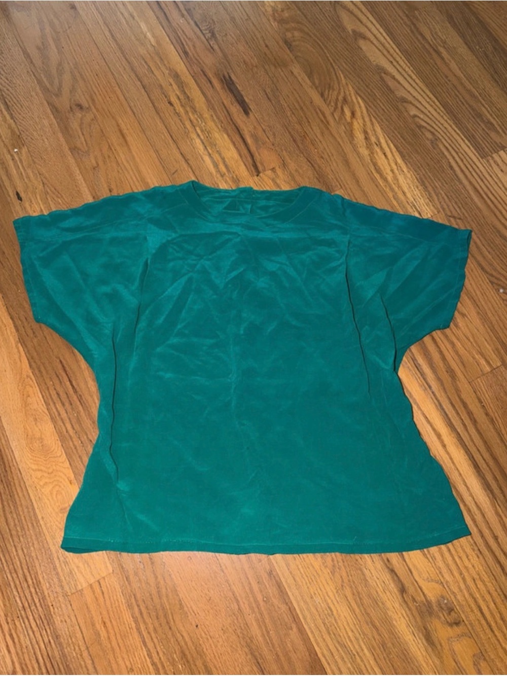 Michelle Stuart Teal Short-Sleeve Boxy Top